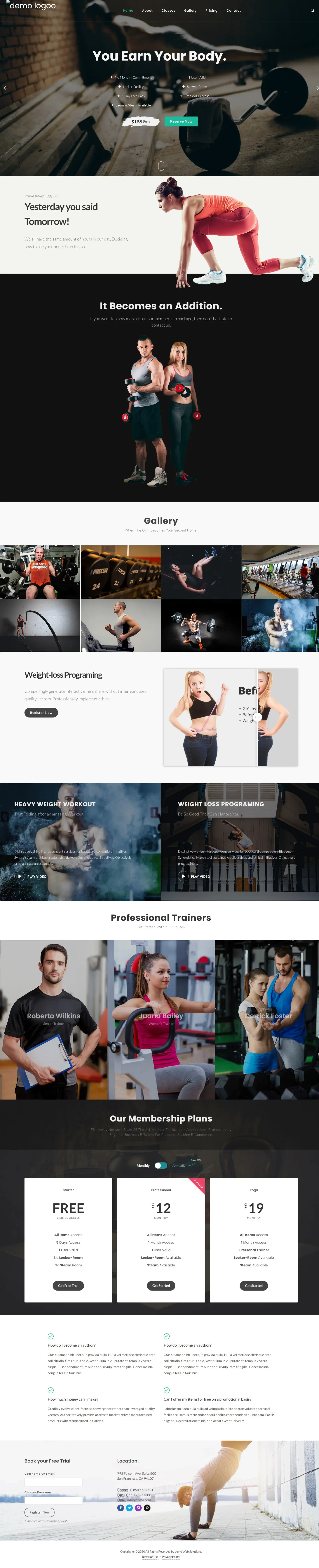 Gym Website