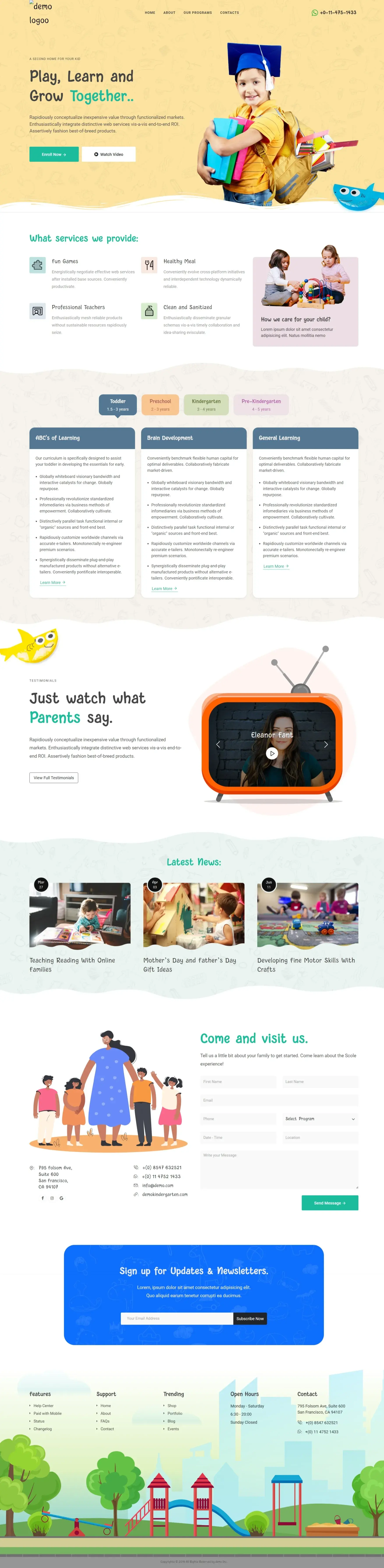 Kindergarten Website