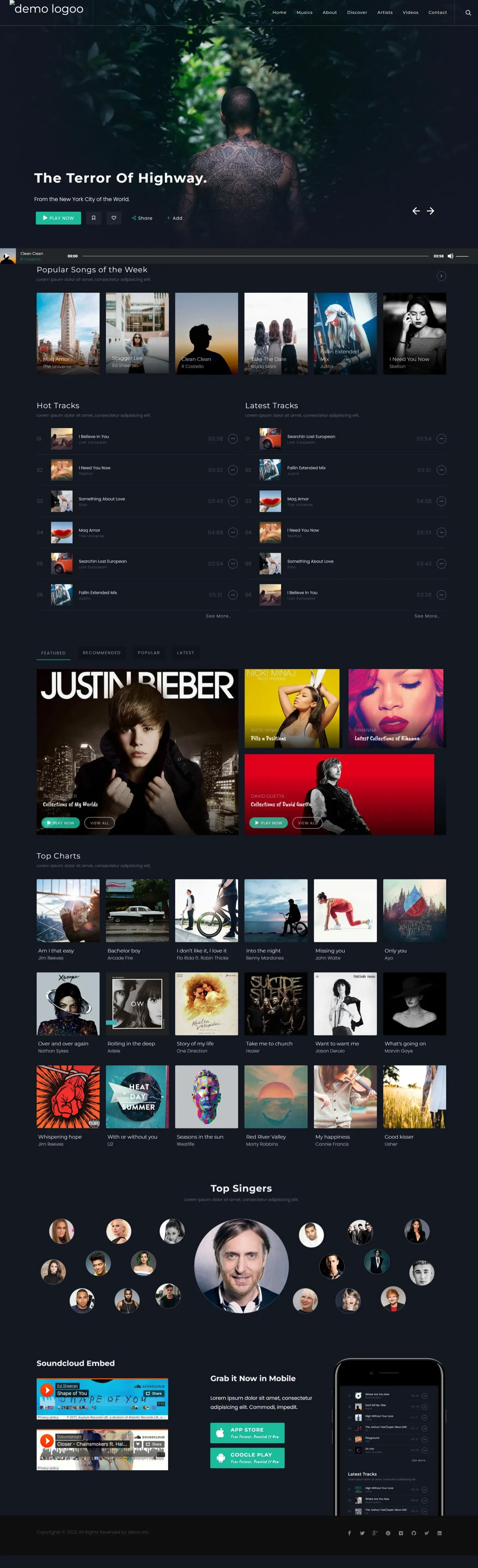 Music Streaming Website